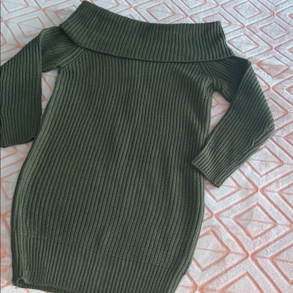 Off shoulder Sweater Dress